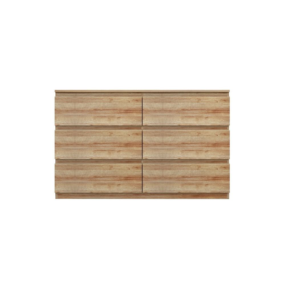 Cómoda de 6 Cajones con Amplio Espacio de Almacenaje, natural