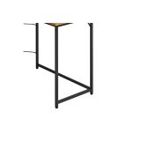 Escritorio de Oficina de Esquina Derecha en Melamina Nogal-Negro, 150x120x75 cm - Diseño Espacioso y Elegante.