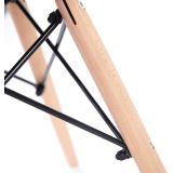 Pack 4 Sillas de Comedor, Sillas Cocinas, Acabado en Negro y Madera, Medidas: 45 cm (Ancho) x 53 cm (Largo) x 83 cm (Alto)