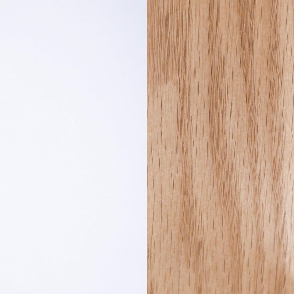 Pack de 4 Sillas para Comedor, Cocina o Salón – Simil Piel Blanca y Madera, Medidas: 48 cm x 45 cm x 84 cm.