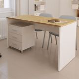 Cajoneras Para escritorio con ruedas 3 Cajones color blanco 58 x 45 x 44 Cm (alto x ancho x fondo)